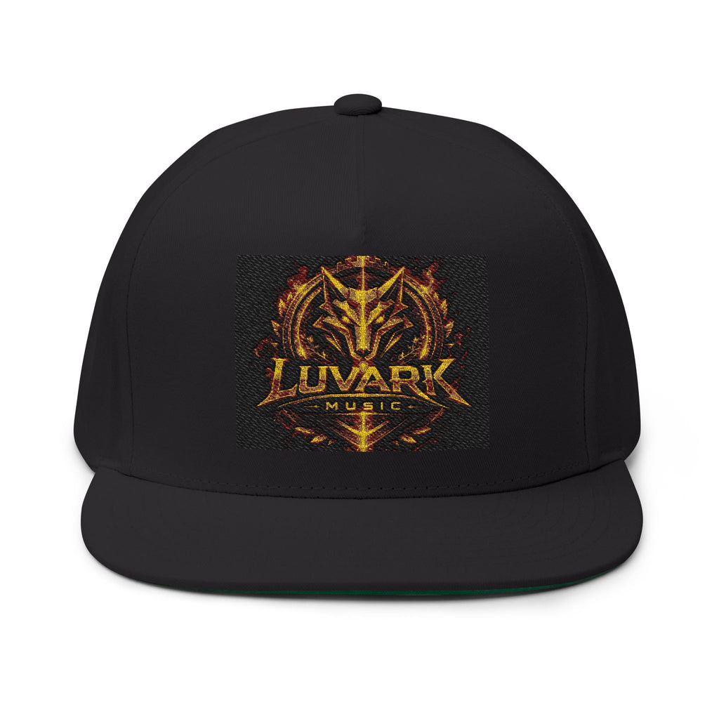Embroidered Flat Bill Cap - Luvark Music Logo
