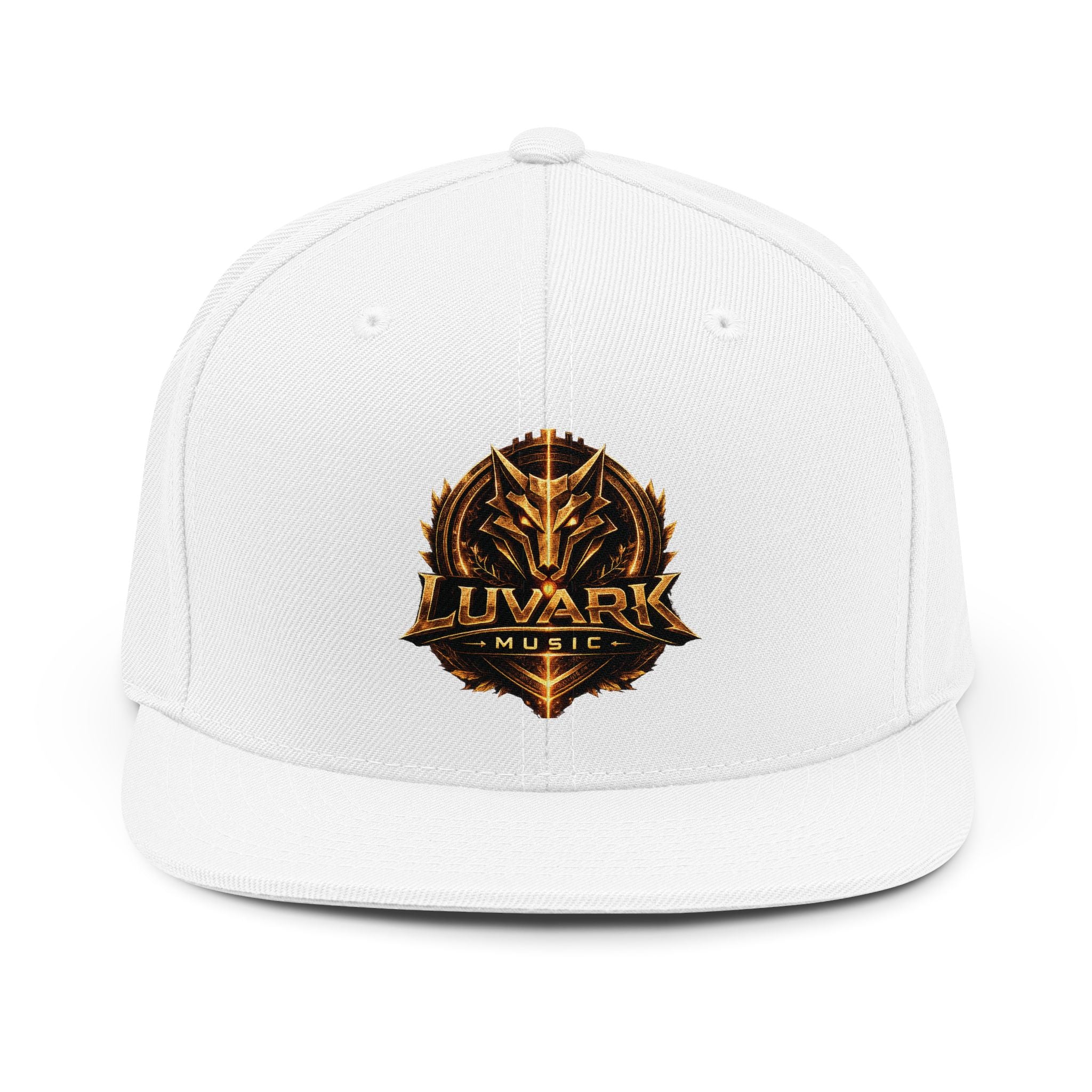 Snapback Hat — Luvark Music Gold Emblem Logo