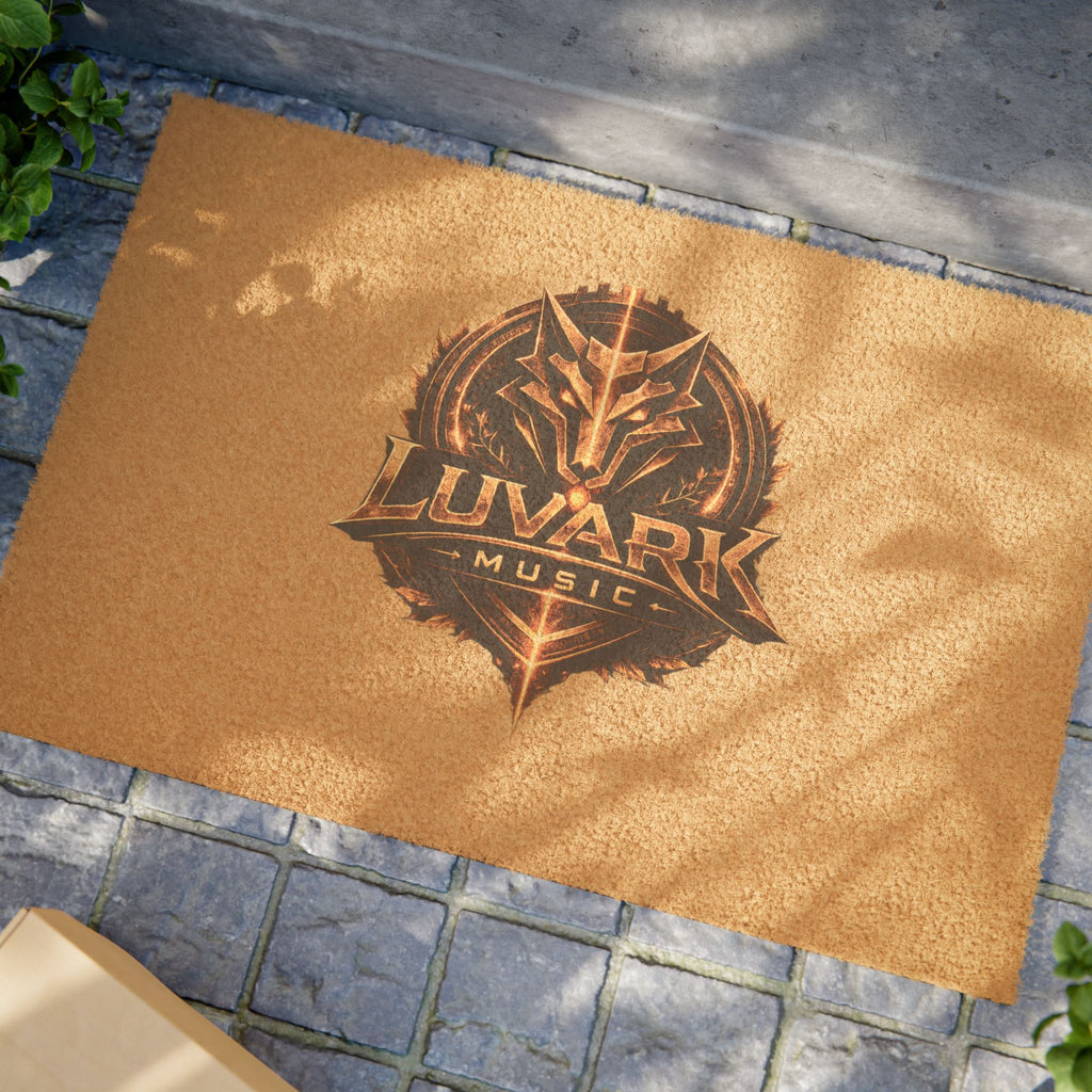 Luvark Music Logo Doormat — Heavy-Duty Coir Entry Mat