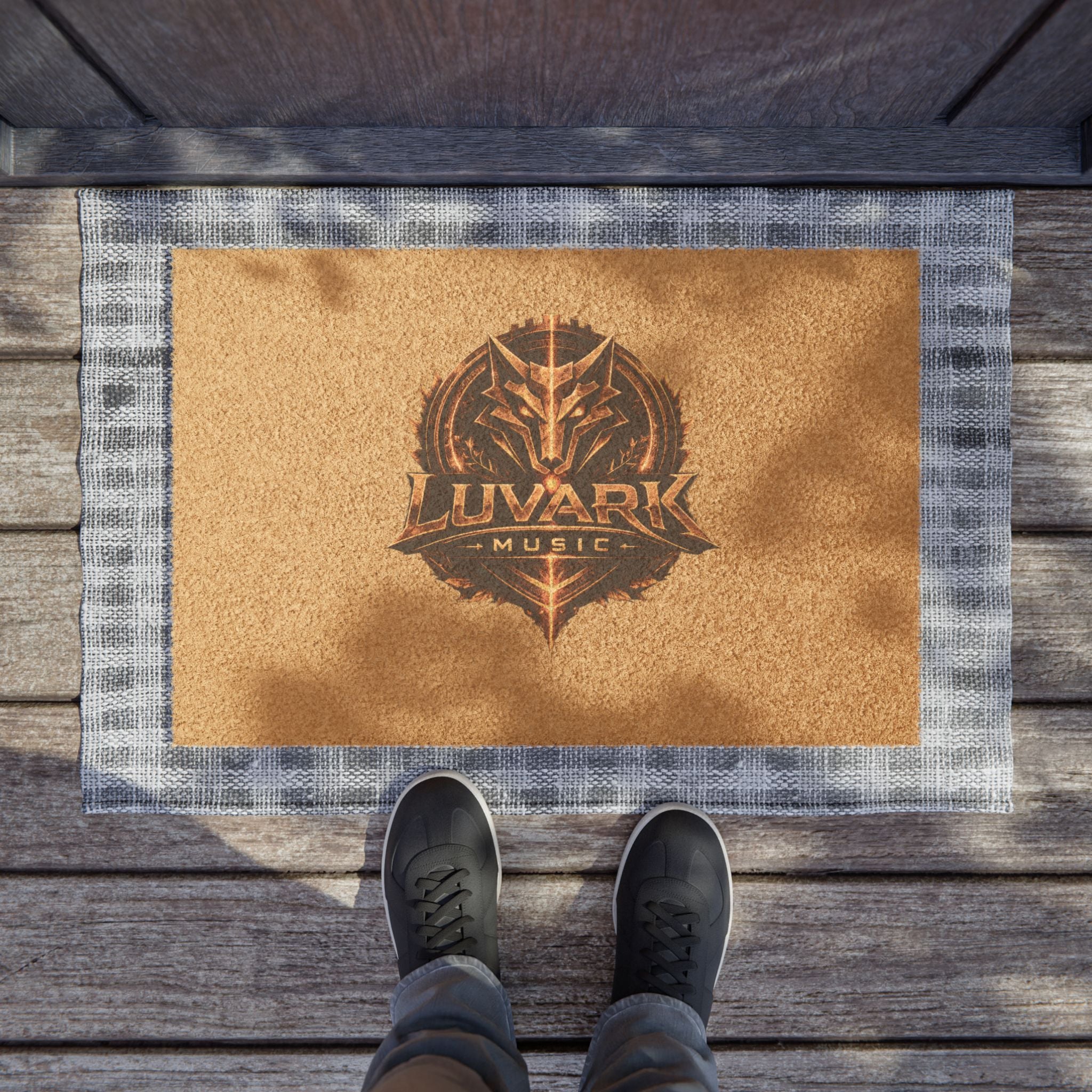 Luvark Music Logo Doormat — Heavy-Duty Coir Entry Mat
