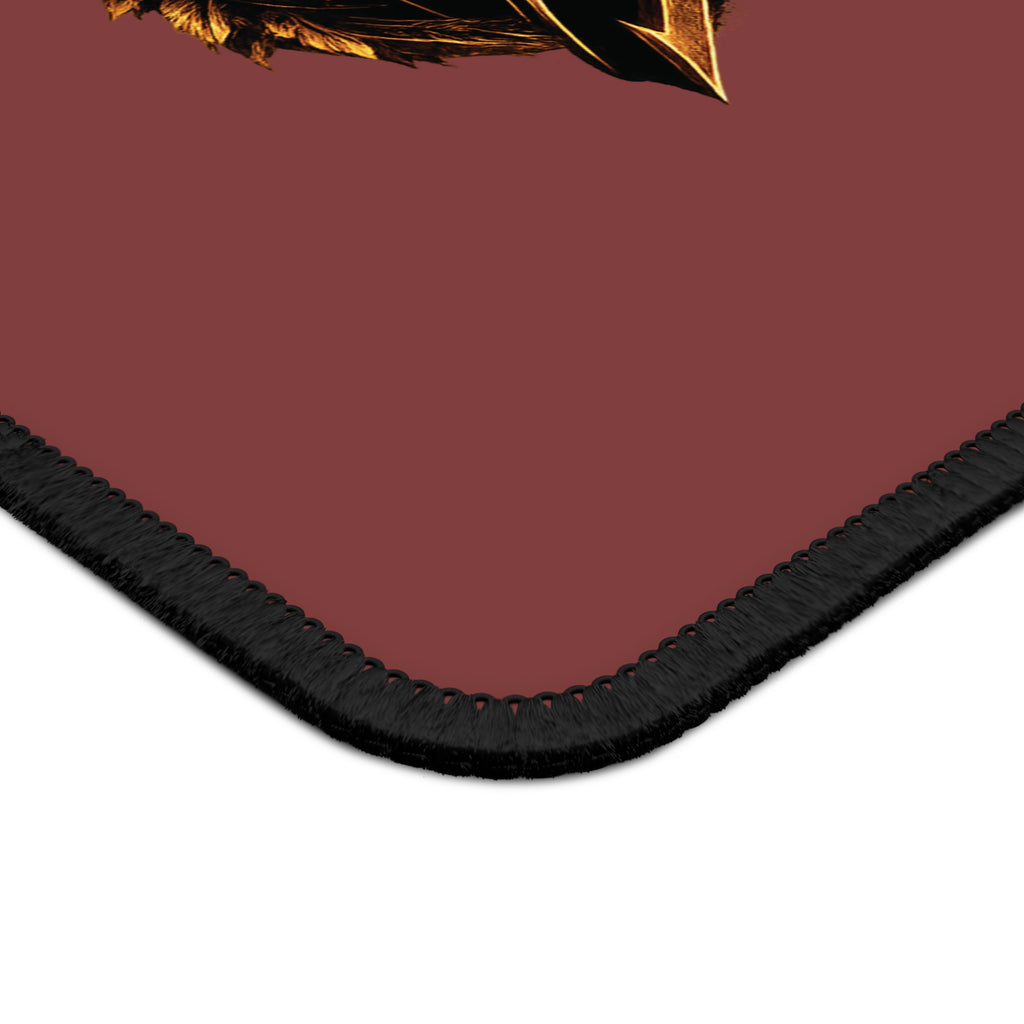 Luvark Music Gaming Mouse Pad — Epic Gold Wolf Logo Desk Mat for Gamers & Streamers
